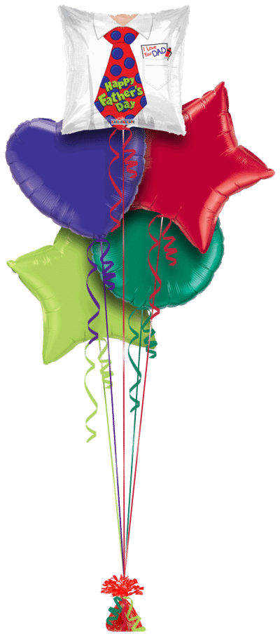 Fathers Day Tie Balloon Bunch
