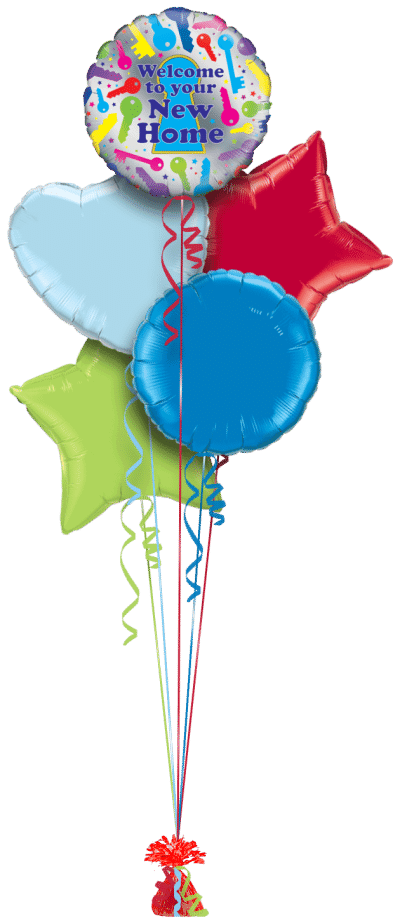 Welcome New Home Balloon Bunch