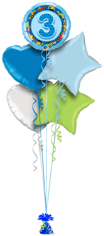 Birthday Boy 3rd Balloon Bunch