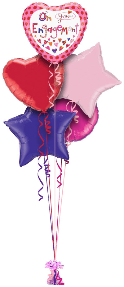 On Your Engagement Fun Balloon Bunch