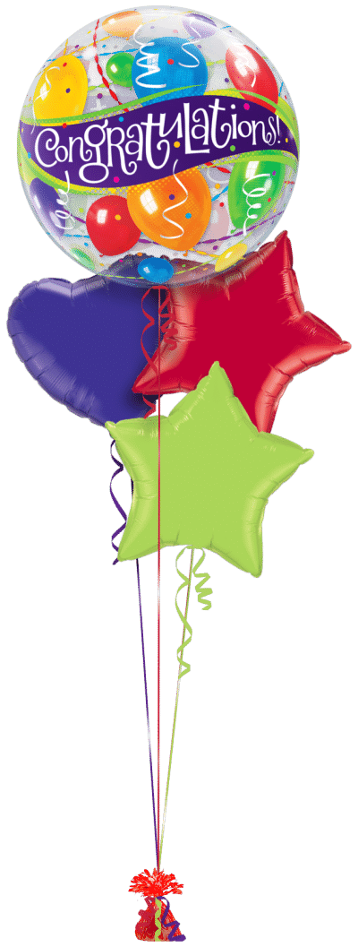 Congratulations Bubble Balloon Bunch
