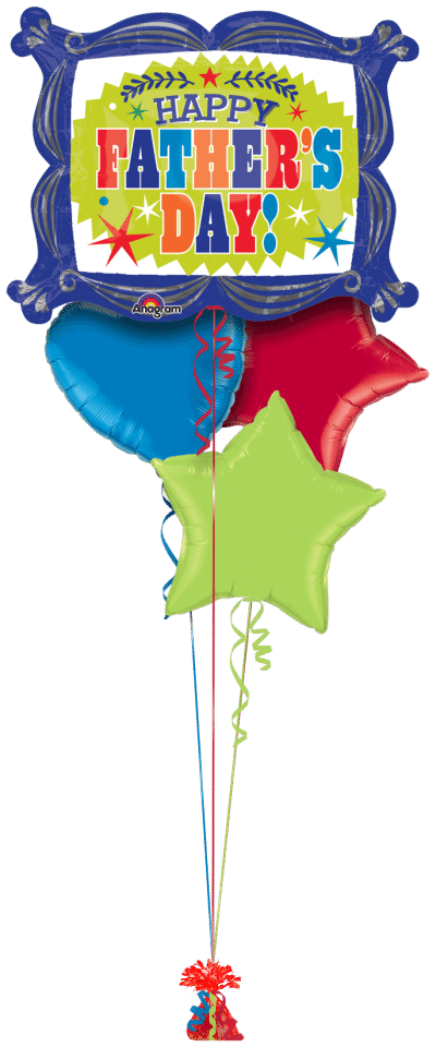 Happy Fathers Day Frame Balloon Bunch