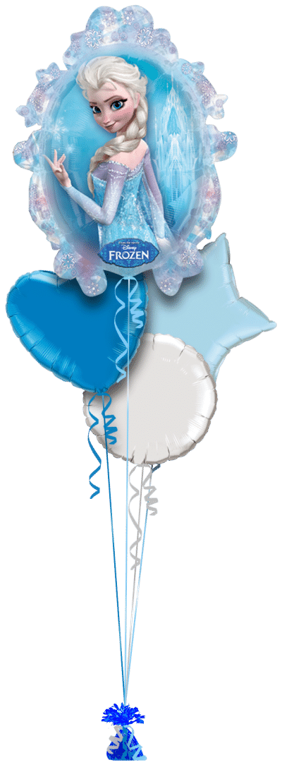 Frozen Double Sided Mirror Balloon Bunch