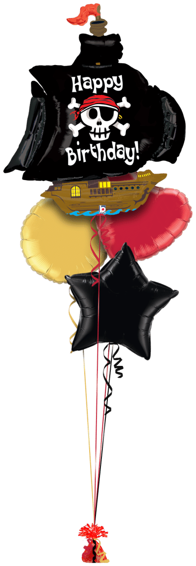 Birthday Pirate Ship Balloon Bunch