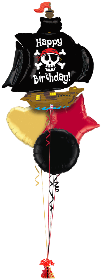 Birthday Pirate Ship Balloon Bunch