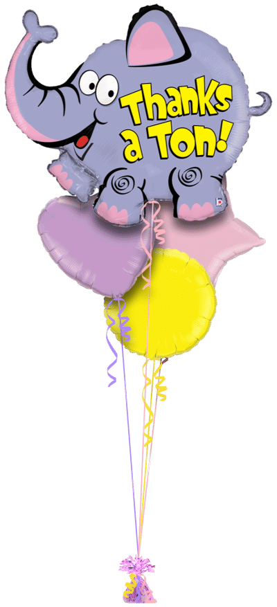 Thanks a Ton Elephant Balloon Bunch