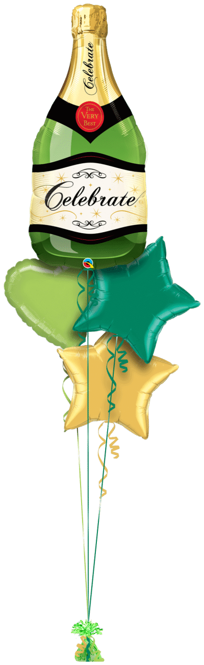 Champagne Bottle Balloon Bunch
