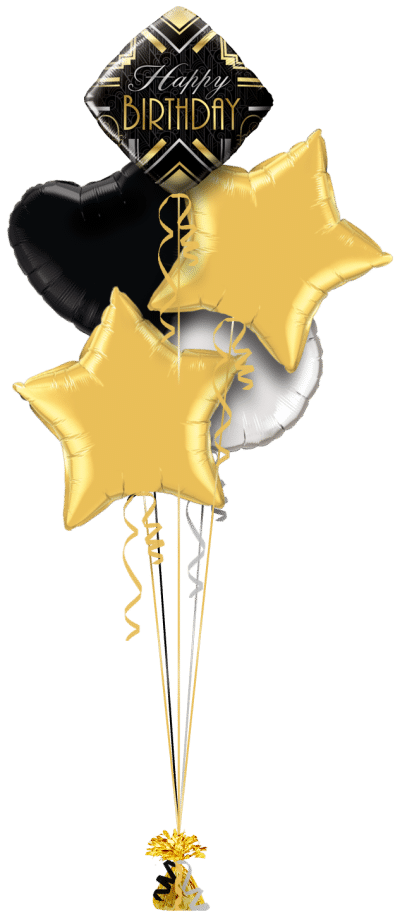 Birthday Art Deco Balloon Bunch