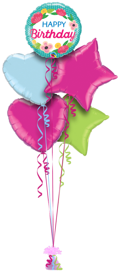 Birthday Petite Polka Dots Balloon Bunch