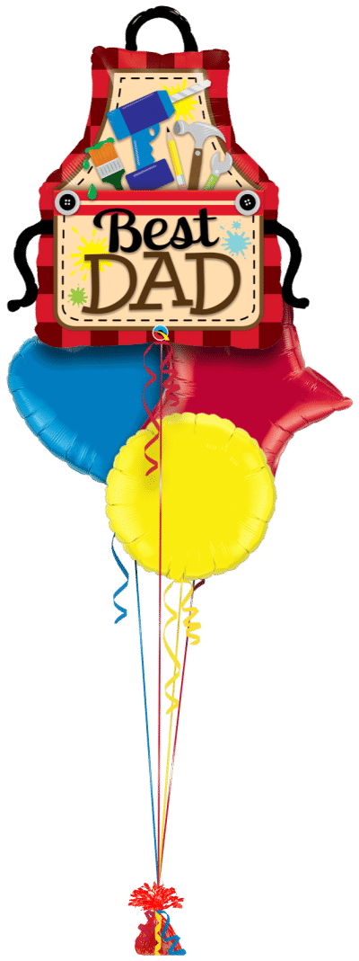 Best Dad Tool Apron Balloon Bunch