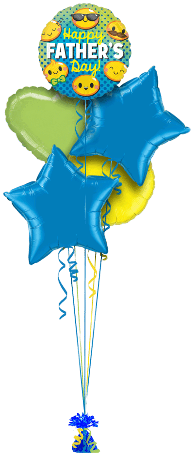 Fathers Day Happy Emoji Balloon Bunch