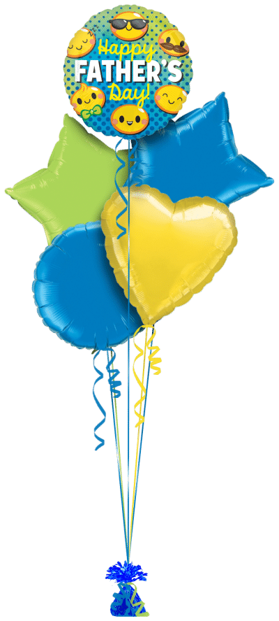 Fathers Day Happy Emoji Balloon Bunch