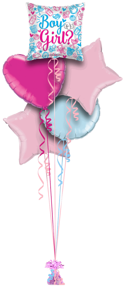 Boy or Girl Baby Shower Balloon Bunch