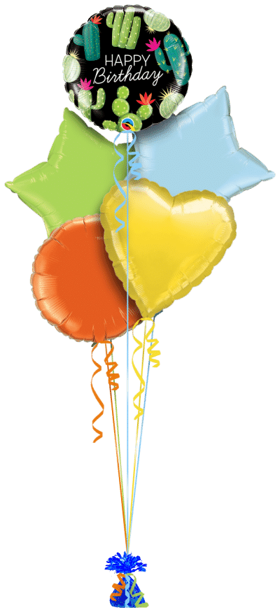 Birthday Cactuses Balloon Bunch