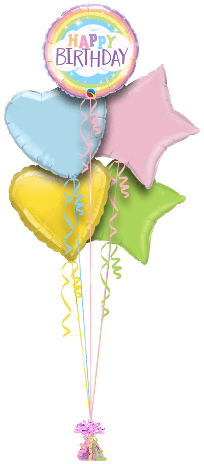 Birthday Rainbow Balloon Bunch
