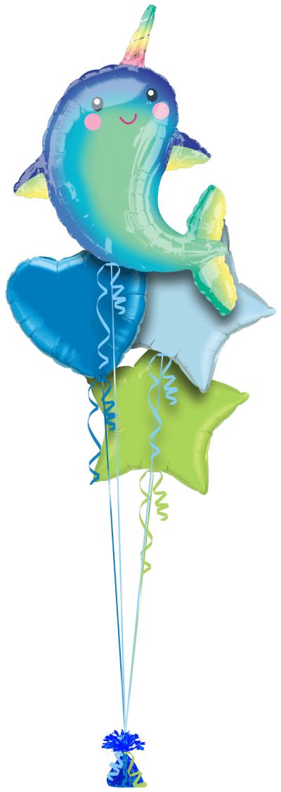 Happy Narwhal Balloon Bunch