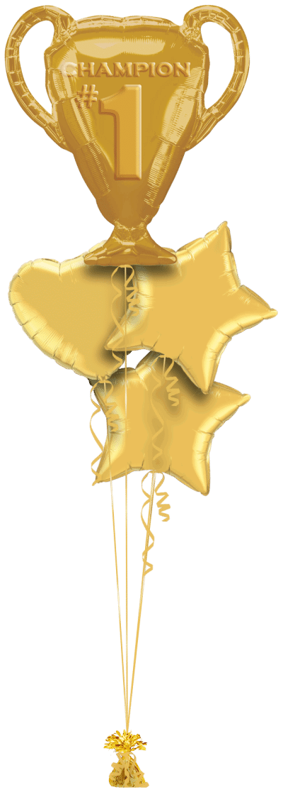 Gold Trophy Balloon Bunch