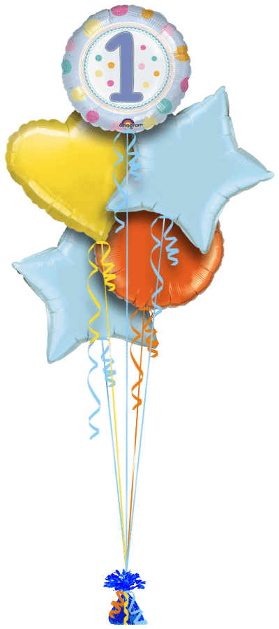 SpotOn 1st Happy Birthday Balloon Bunch