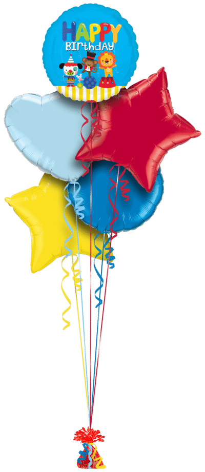Happy Birthday Circus Fun Balloon Bunch