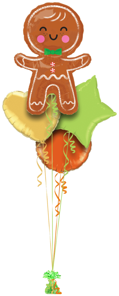 Happy Gingerbread Man Balloon Bunch