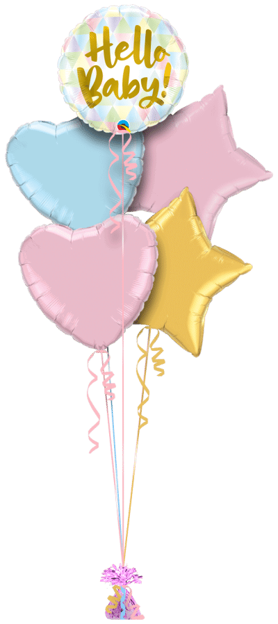 Hello Baby Balloon Bunch