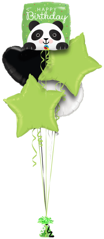 Birthday Panda Balloon Bunch