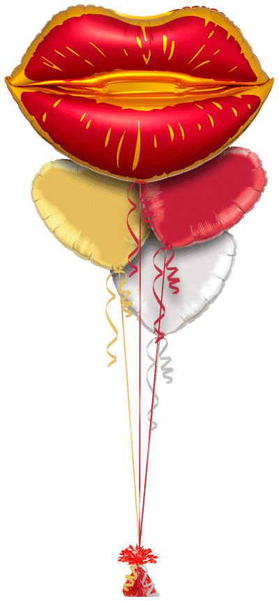 Sangria Lips Satin Balloon Bunch