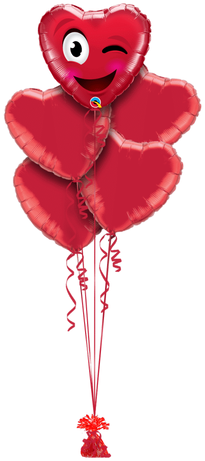 Smiling Winky Balloon Bunch