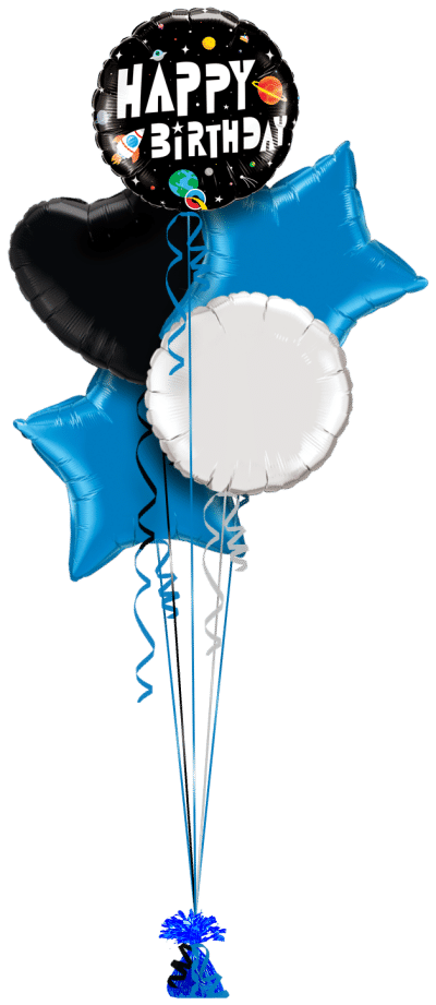 Birthday Spaceman Balloon Bunch