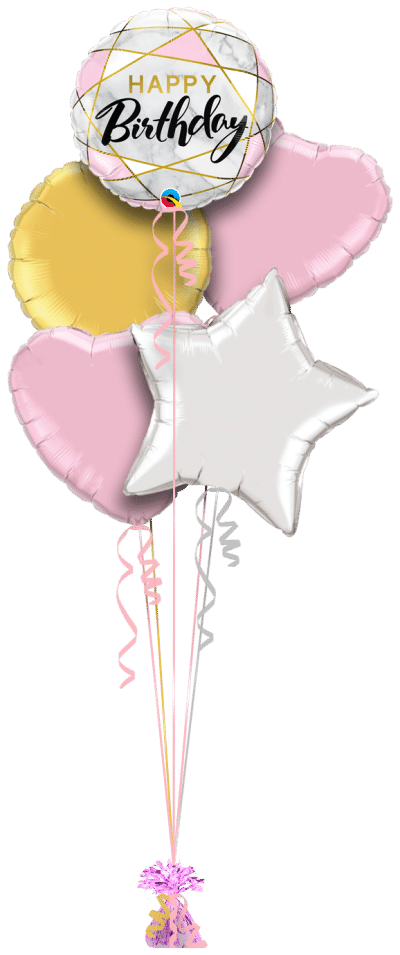 Birthday Marble Balloon Bunch