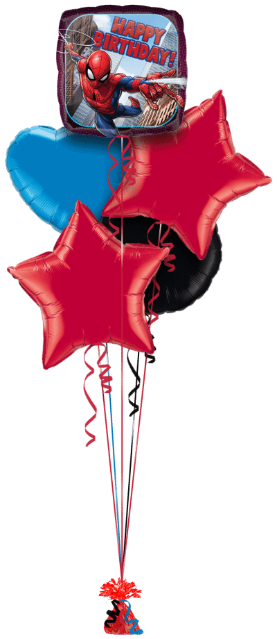 Spiderman Happy Birthday Balloon Bunch
