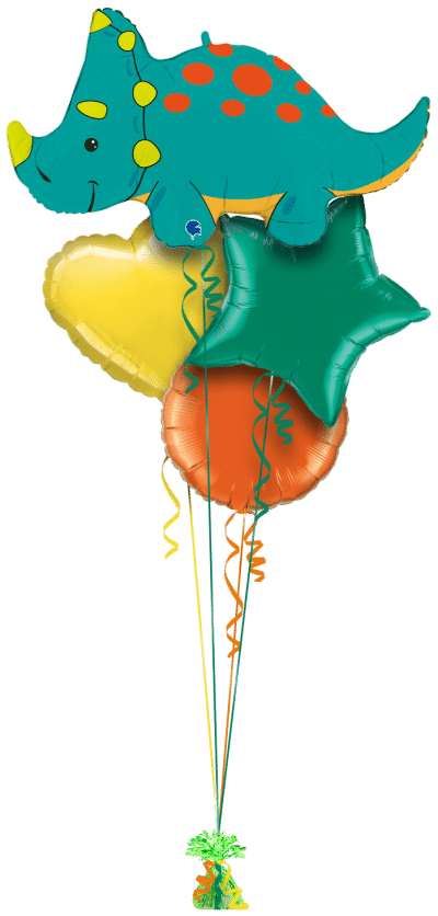 Triceratops Dinosaur Balloon Bunch