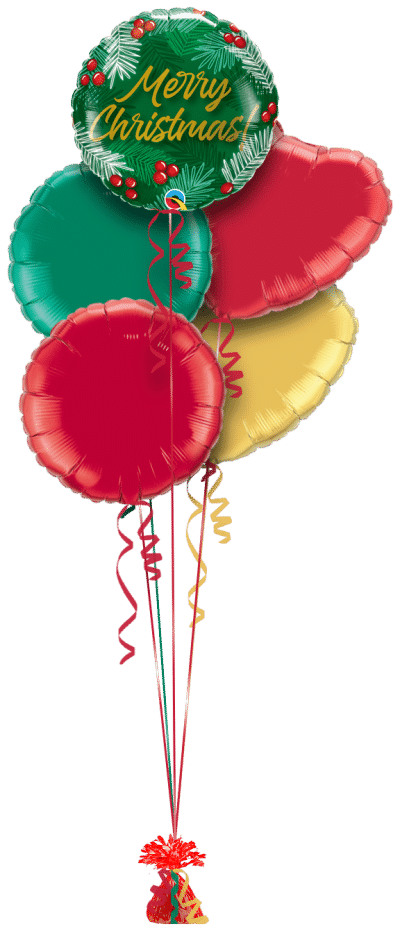 Christmas Red Berries Balloon Bunch