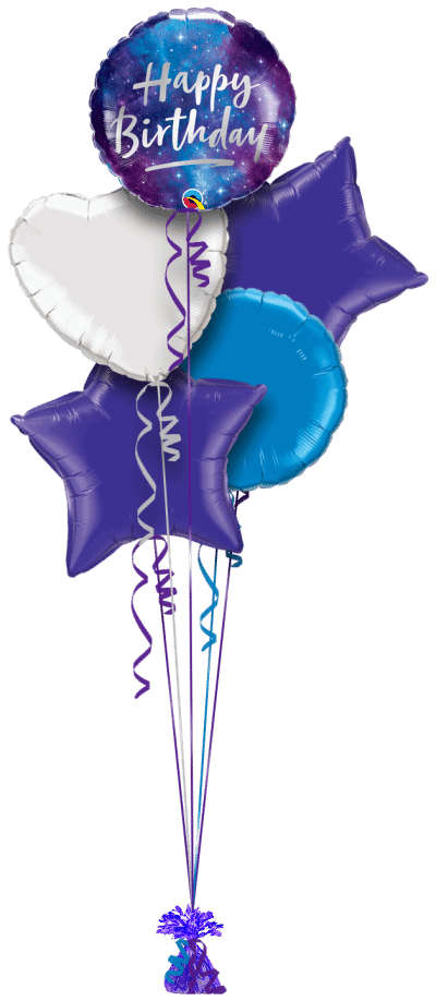 Birthday Galaxy Balloon Bunch