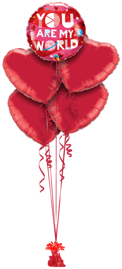 You Are My World Balloon Bunch