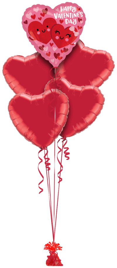 Happy Hearts Balloon Bunch