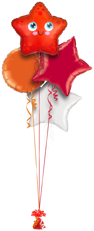 Cute Starfish Balloon Bunch