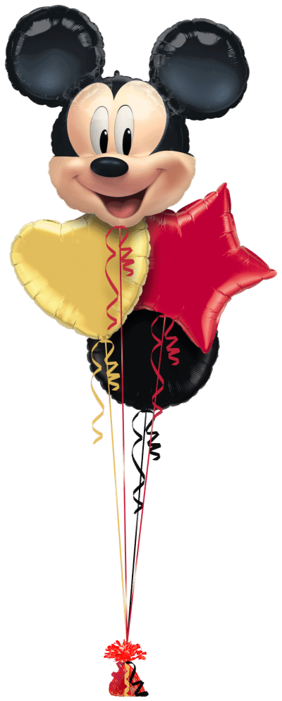 Mickey Mouse Head Balloon Bunch