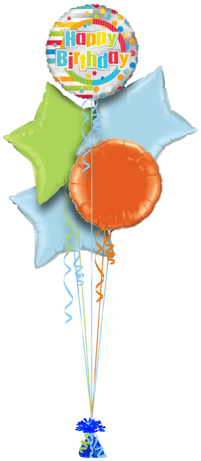 Colourful Birthday Balloon Bunch