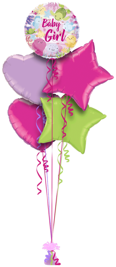 Under The Sea Baby Girl Balloon Bunch