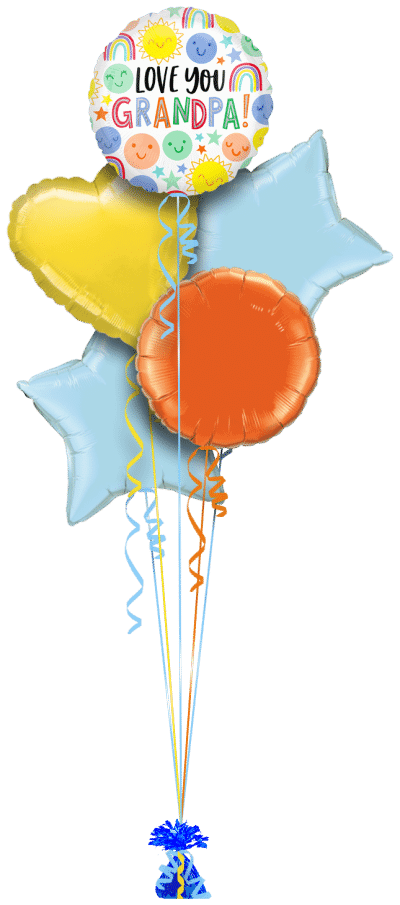 Love You Grandpa Balloon Bunch