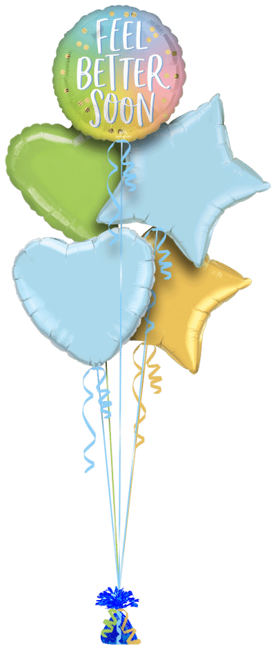 Feel Better Soon Ombre Balloon Bunch