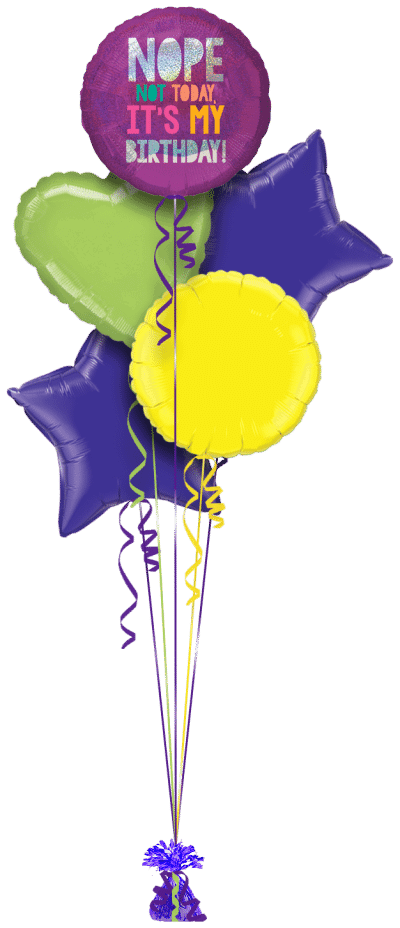 Nope Not Today Its My Birthday Balloon Bunch