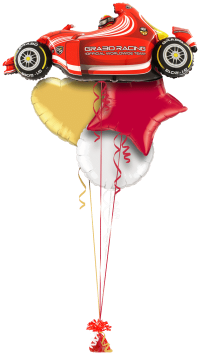 Red Racing Car Balloon Bunch