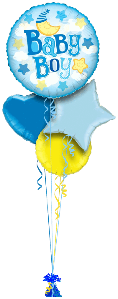 Jumbo Baby Boy Balloon Bunch