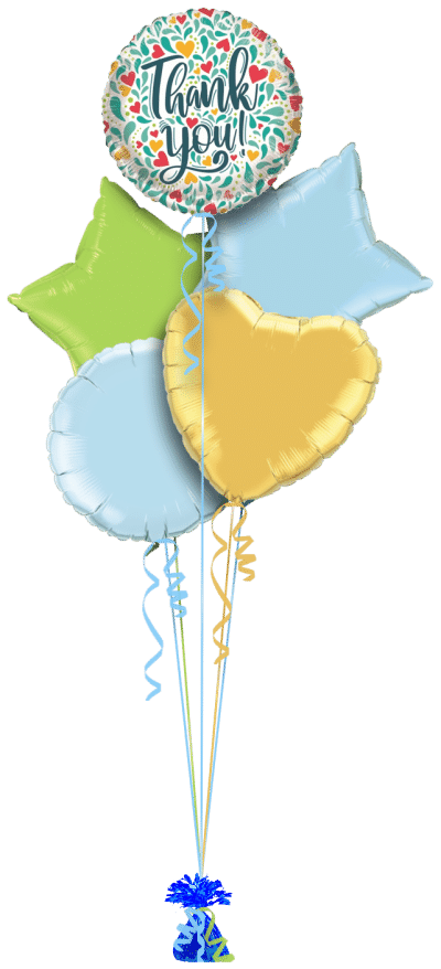 Thank You Floral Balloon Bunch