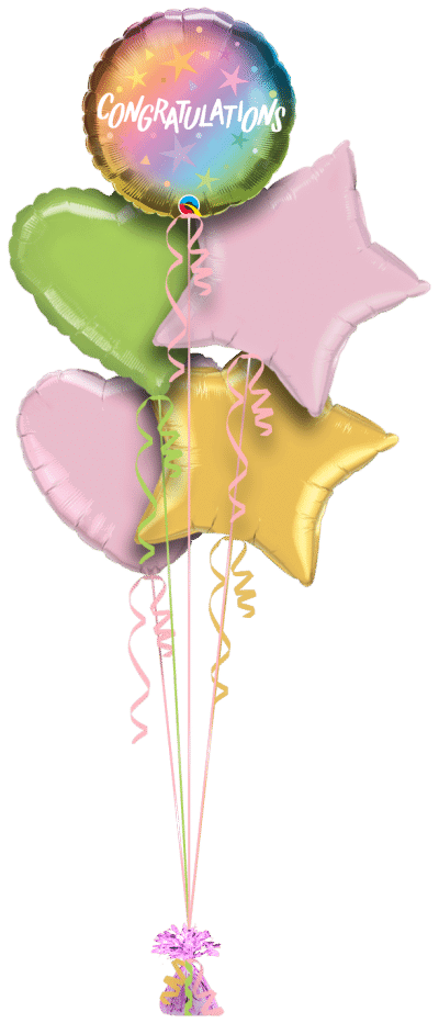 Congratulations Ombre Balloon Bunch