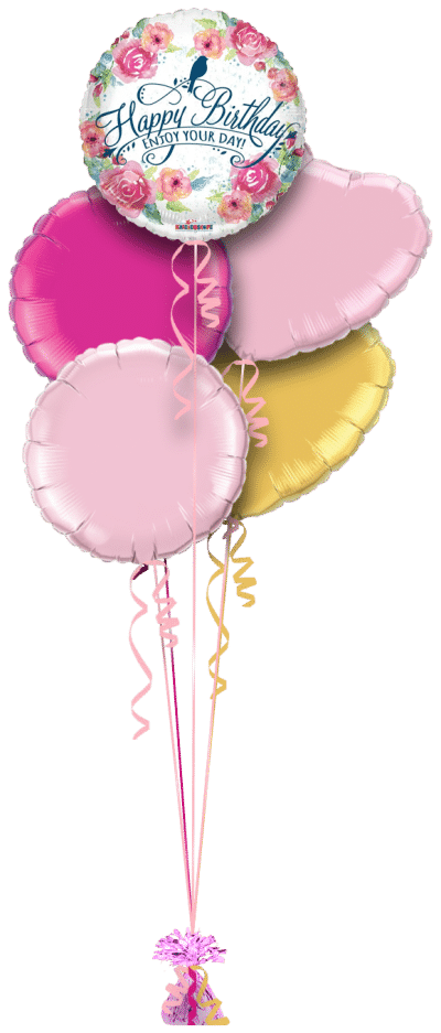 Happy Birthday Enjoy Your Day Balloon Bunch