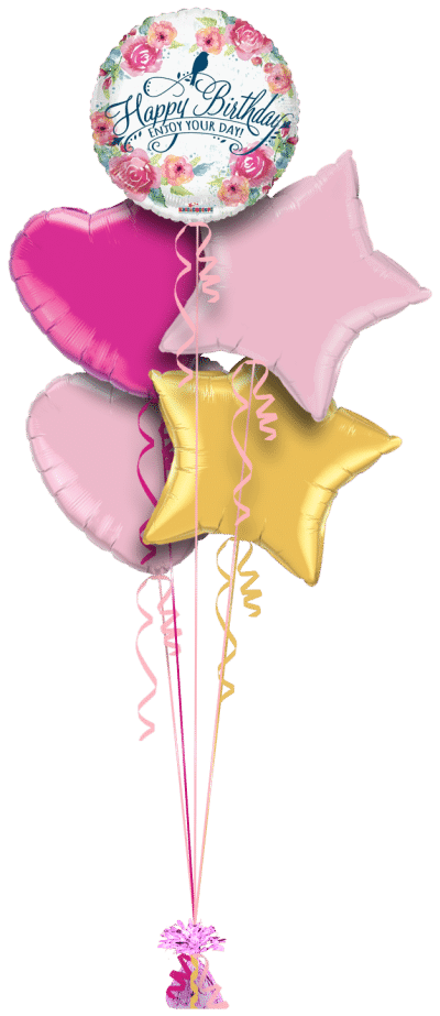 Happy Birthday Enjoy Your Day Balloon Bunch