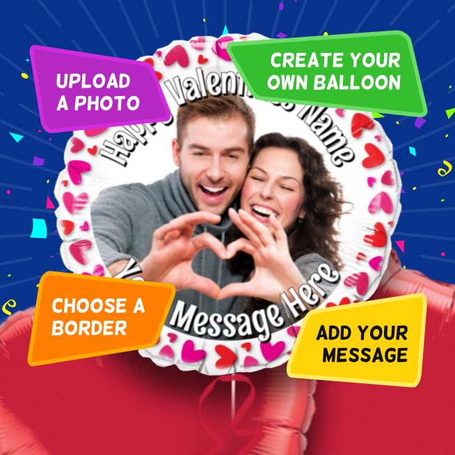 An example of a Valentine's photo balloon